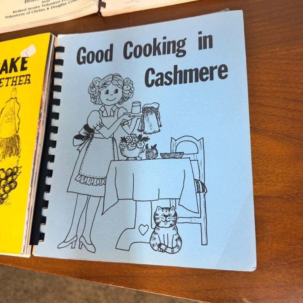 Vintage Cookbooks Washington State Community Church Spiral‎ Lot x6